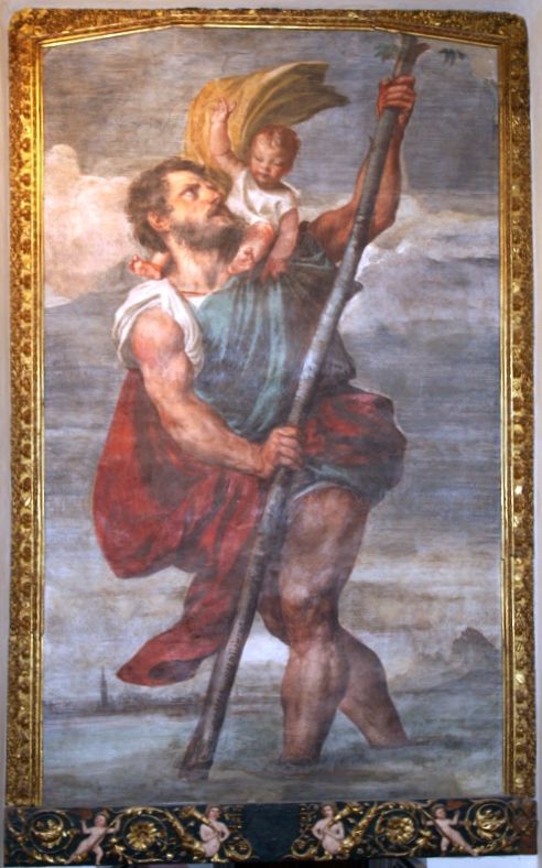 Schilderij Tiziano met San Cristoforo, Palazzo Ducale. Inspiratie voor De Mérode?