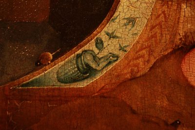 Hieronymus Bosch - detail gerestaureerd schilderij Palazzo Ducale