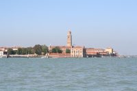 blik op de lagune en Murano vanaf Fondamente Nove